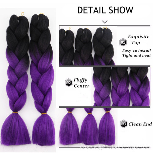 Wholesale Crochet Yaki Jumbo Braid Synthetic Braiding Hair Ez Pre Stretched Expression Braiding Hair Bulk